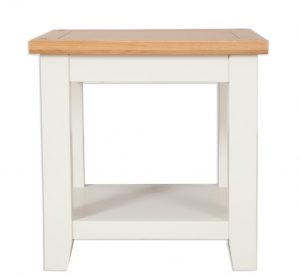 elegant white painted/ivory side table