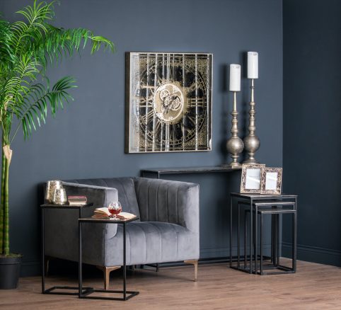 Mirrored Aged moving Coggs wall clock Mirrored Aged moving Coggs wall clock