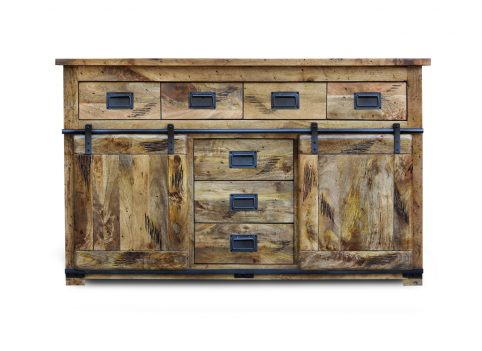 Solid Rustic Mango Wood Large Sideboard