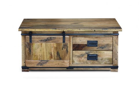 Solid Rustic Mango Wood Coffee Table/ TV Unit