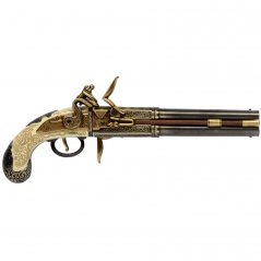 Double Barrelled Flintlock Replica Pistol (1750)