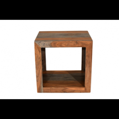 Solid Fired Sheesham Finish Cube Unit