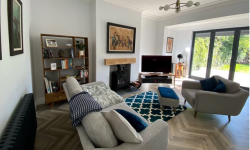 sheesham bookcase in customer home