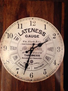 Lateness gauge clock