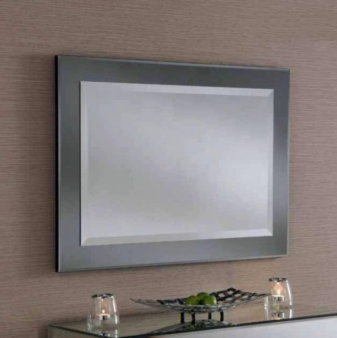 grey art deco mirror