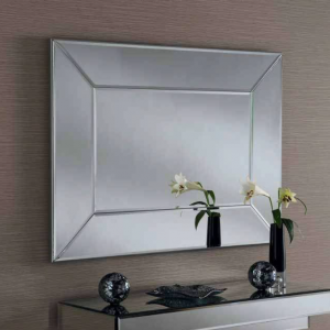 silver art deco mirror