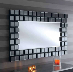 grey art deco mirror