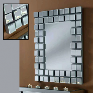 silver art deco mirror