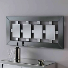 grey art deco mirror