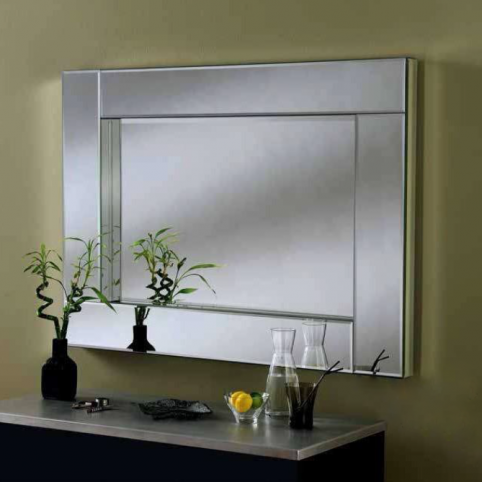 Art deco - Venice Silver Bevelled mirror silver art deco mirror