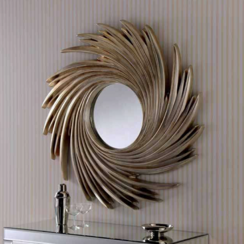 silver contemporary mirror