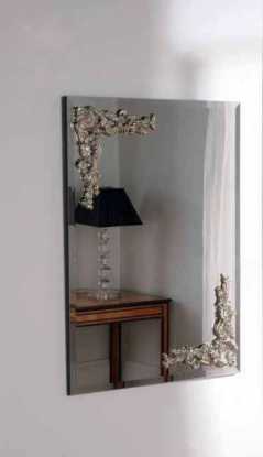 contemporary mirror with double carving