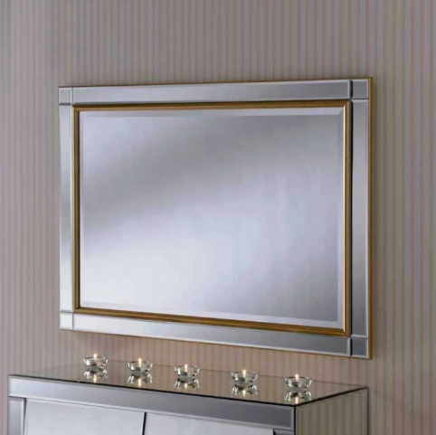 Contemporary - Venetian gold mirror gold contemporary mirror