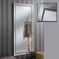 silver contemporary mirror