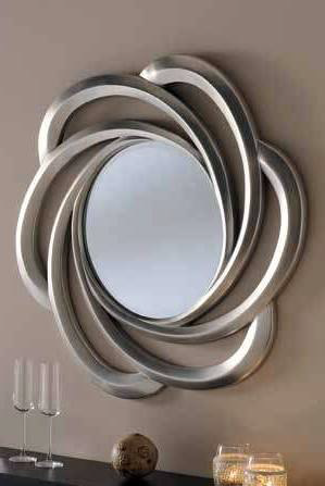 silver contemporary mirror