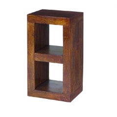 Dark Mango Wood 2 Hole Cube Unit