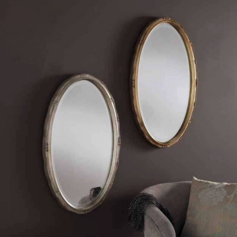 Ornate gilts mirror - YG0826 Gold and Silver oval gold silver ornate gilt mirror