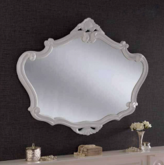 white ornate gilt mirror