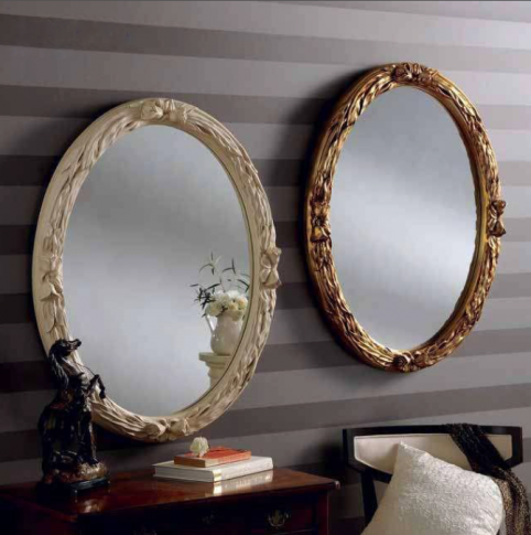 Ornate gilts mirror - YG230 Ivory and Gold oval ivory gold ornate gilt mirror