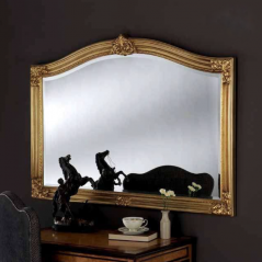 gold overmantle mirror