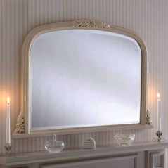 ivory overmantle mirror