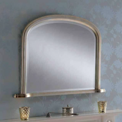 silver overmantle mirror