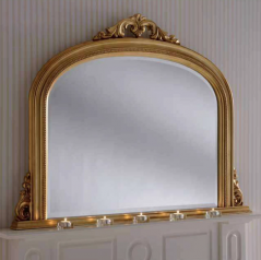 gold overmantle mirror