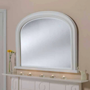 white overmantle mirror