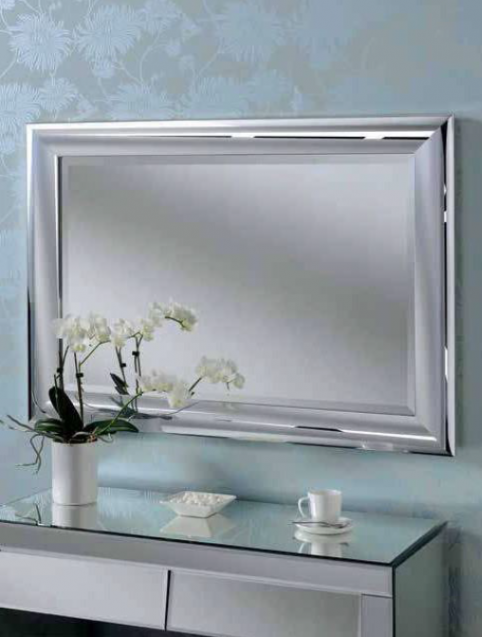 chrome rectangular mirror