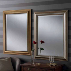 silver gold rectangular classic mirrors