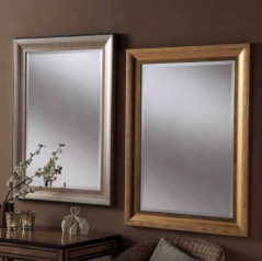 gold silver rectangular mirrors