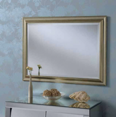silver rectangular mirror