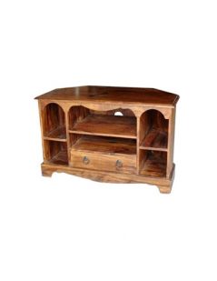 Sheesham wood carved media unit