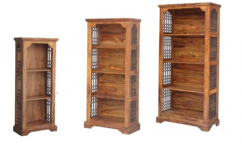 colonial Jali style sheesham wood bookcase