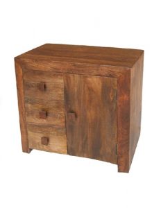 small dark mango wood sideboard storage cabinet