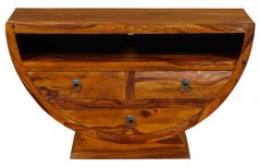 Indian sheesham wood half moon shape TV stand