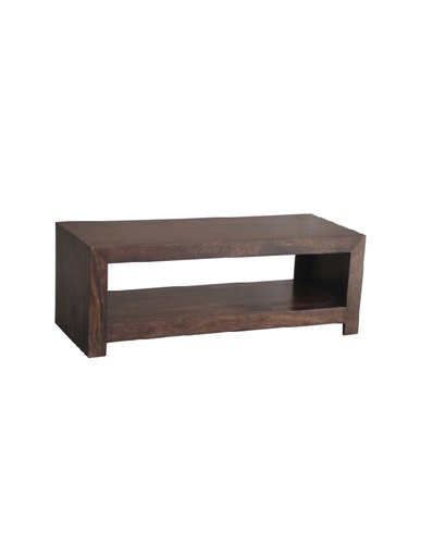 Dark mango wood coffee table TV stand