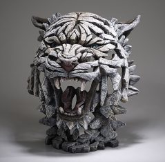 Hanpainted Tiger Bust Sculpture