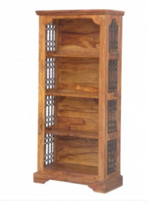 4-shelf sheesham wood colonial bookcase