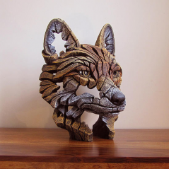 Hand painted Contemporary Fox Bust Sculpture