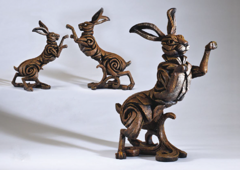 Hand Painted Contemporary Hare Sculpture from the UK