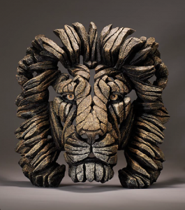 Handpainted Lion bust sculpture from UK