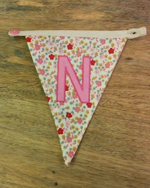N bunting letter N bunting letter