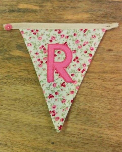 R bunting letter R bunting letter