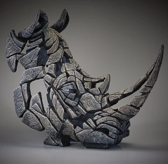 Rhinoceros white sculpture
