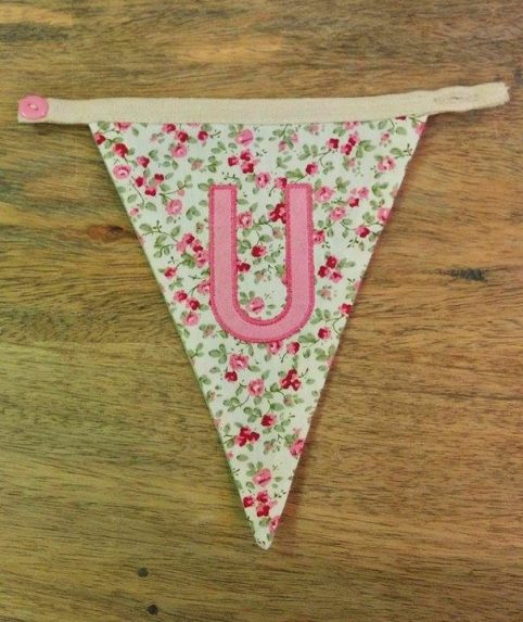 U bunting letter U bunting letter