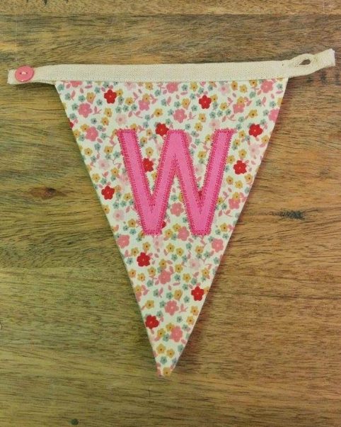 W bunting letter W bunting letter