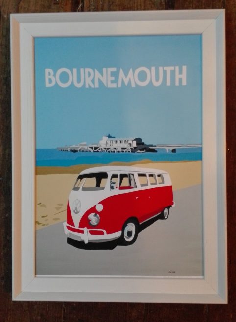 vintage style bournemouth print