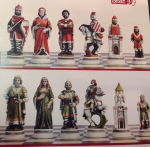 battle of camelot Nigri chess piece handmade in Italy