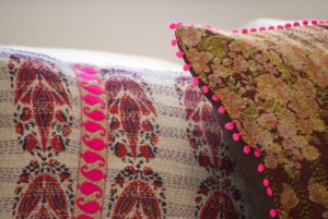 hand-sewn cushion